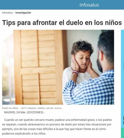 Tips para afrontar el duelo en niños Tips para afrontar el duelo en niños